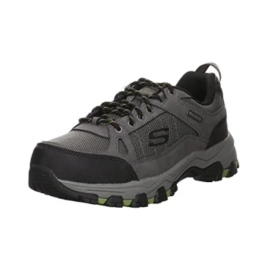 Abbildung von Skechers Herren Selmen Cormack Sneaker, Charcoal Leather W Synthetic Mesh, 45 EU