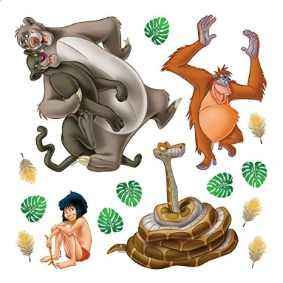 Abbildung von Disney Das Dschungelbuch Kinderzimmer Wandstickers, Wandtattoo junge deko von AG Design 30 x cm DKs 1093