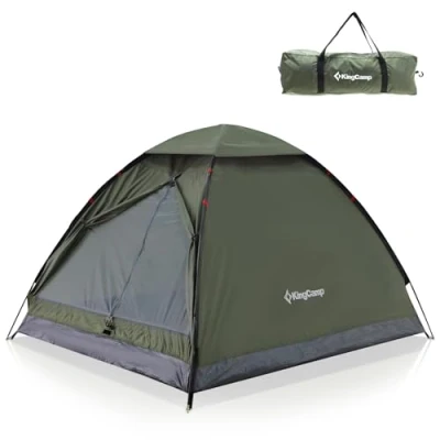 Abbildung von KingCamp Ultraleicht Camping Zelt MONDOME II für 2 Personen Wasserdichtes Zelt, Kompakt und Rucksack freundlich Ideales Camping, Trekking Outdoor Aktivitäten,Grün