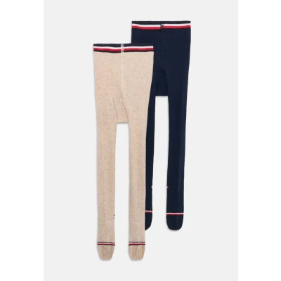 Abbildung von Tommy Hilfiger BABY Tight 2 PACK Unisex Strumpfhose für Kinder, Größe: 62/68, Navy/ecru