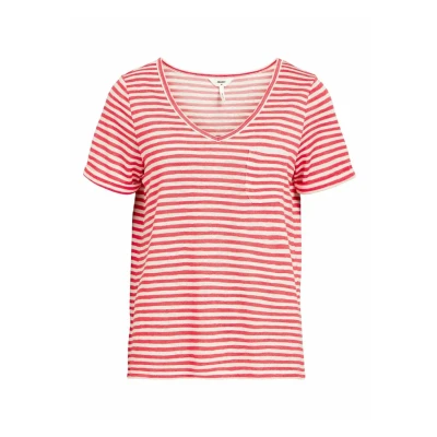 Abbildung von Object Objtessi SS Vneck NOOS Tshirt basic, Damen, Größe: Large, Paradise pink