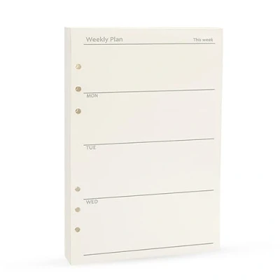Abbildung von A5 Weekly Planner Refills, Inserts 6 Ring Refill for Notebook Journal Tracker, Undated, 45sheets/90pages Harphia(A5 5.59 x 8.27&#039;&#039;,Weekly)