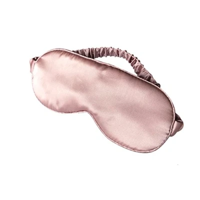 Abbildung von LULUSILK 100% Seide Verstellbare Schlafmaske Augenmaske Schlafbrille für Damen und Herren, Rosa