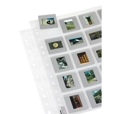 Abbildung von Hama 25 Diahüllen für gerahmte Dias (Dia Archivierung im Format 5x5cm, bis zu 500 Dias) transparent