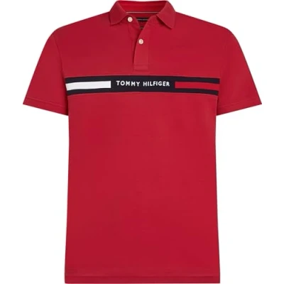Abbildung von Tommy Hilfiger Chest Insert Poloshirt, Herren, Größe: Medium, Medium red