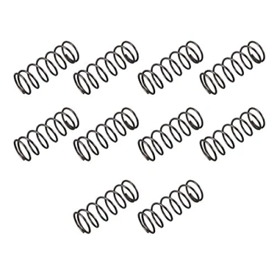 Abbildung von sourcing map 10Stk. Motor Feder Druckfeder Sprungfeder 1,2mm Kabeldmr. 15mm Außendmr. 40mm freie Länge schwarz