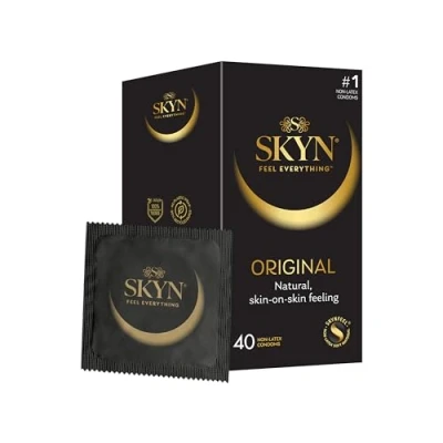 Abbildung von SKYN Original Kondome ultra weich, latexfrei, 40 Stück, altes Modell, Black, Unità (Confezione da 1)