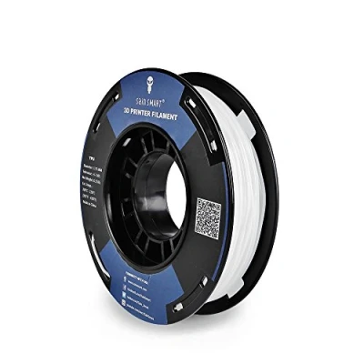 Abbildung von SainSmart Kleine Spule 1.75mm TPU Flexible 3D Filament 250g, Maßgenauigkeit +/ 0,05 mm, Shore 95A (White)