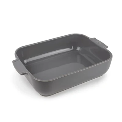 Abbildung von PEUGEOT Rechteckige Auflaufform aus Keramik 32 cm x 21,7 7,2 Fassungsvermögen: 2,7 L 10 Jahre Garantie französisches Know how Hellgrauefarben
