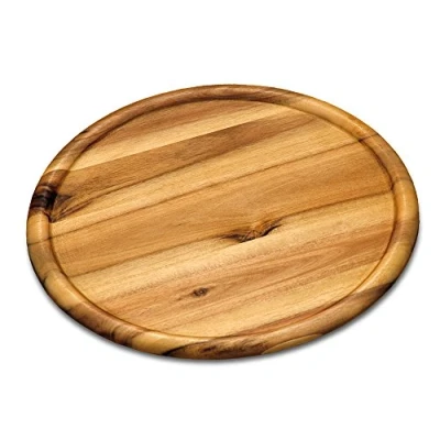 Abbildung von KESPER 28462 Pizzateller 32 cm aus FSC zertifiziertem Akazienholz/Holzteller/Pizzaunterlage/Pizza Holzteller/Holzgeschirr