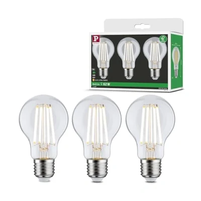Abbildung von Paulmann 29132 Eco Line Filament 230V LED Birne E27 3er Pack 3x840lm 3x4W 3000K Klar Leuchtmittel