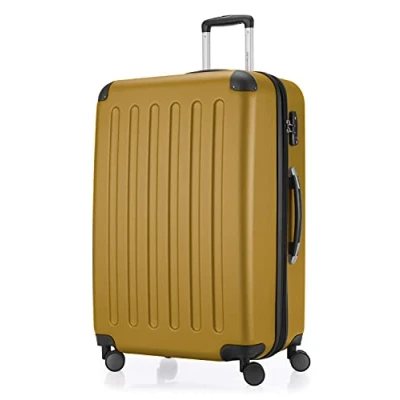 Abbildung von HAUPTSTADTKOFFER SPREE Großer Hartschalen Koffer Trolley Rollkoffer Reisekoffer, 4 Doppel Rollen, 75 cm, 119 L, Herbstgold