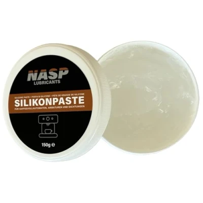 Abbildung von NASP Silikonfett Kaffeevollautomaten 150gr O Ringe Armaturen Dichtungen transparent Schmierfett Kaffeemaschinen Gummipflege Made in Germany