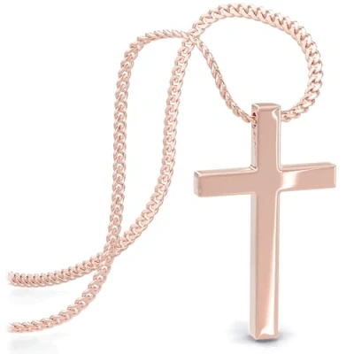Abbildung von SERASAR kette Rosegold Damen Schmuck Edelstahl 18 Karat Echtgold Hals Kreuz Mädchen Necklace Women choker Valentinstag Geburtstag Geschenke für Frauen