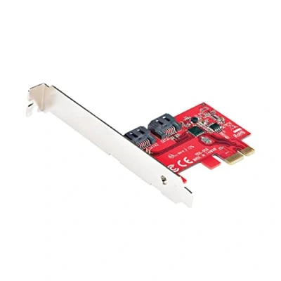 Abbildung von StarTech.com PCIE SATA Controller Karte 2 Port 3 Erweiterungskarte/Kontroller 6Gbit/s Voll/Halb Profil Blende PCI Express Festplatten/SSD kontroller/Adapter (2P6G CARD)