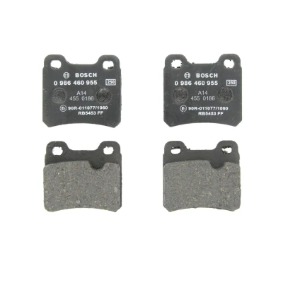 Abbildung von BOSCH 0 986 460 955 Bremsbelagsatz Low Metallic OPEL: Calibra A, Vectra A Saloon, Astra F CC, SAAB: 900 II Hatchback, Convertible