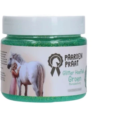 Abbildung von Paardenpraat Huflack Glitter Grün 150ml