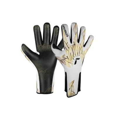 Abbildung von Reusch Pure Contact Gold X GluePrint Strapless Torwarthandschuhe für Erwachsene mit negativer Konstruktion und maximalem Grip, 8.5