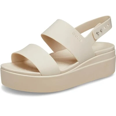 Abbildung von Crocs Brooklyn Plateausandalette, Damen, Größe: 41/42, Sandstone Schuhe