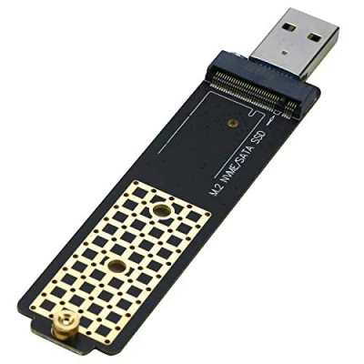 Abbildung von M.2 auf USB Adapter, RIITOP M2 NVMe SSD 3.1 Kartenleser Kompatibel mit (PCI e) &amp; B+M Key (SATA)