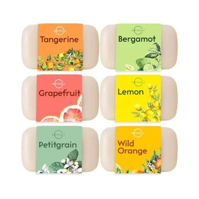 Abbildung von O Naturals 100% Natürliche und Biologische Barseife Festes Duschgel Naturkosmetic Dusch Seife Vegan Zitrus Hände Gesicht Körper mit Vitamin C &amp; E Hydratiert die Haut