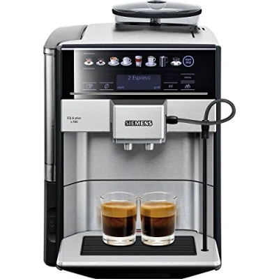 Abbildung von Siemens Kaffeevollautomat EQ.6 plus s700 TE657503DE, für viele Kaffeespezialitäten, Milch Aufschäumdüse, Keramikmahlwerk, Doppeltassenfunktion, Antikalk, automatische Dampfreinigung, 1500 W, edelstahl