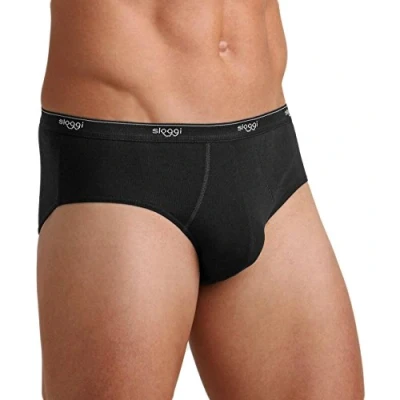 Abbildung von Sloggi Herren Mens Basic Midi 2p Slip, Schwarz, 5 EU