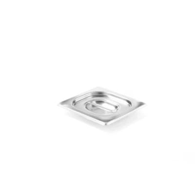 Abbildung von HENDI Gastronorm Deckel, für Gastronormbehälter, Temperaturbeständig von 40 bis 300C, Heissluftöfen Chafing Dishes Bain Marie, Stapelbar, GN 1/6, 176x162 mm, Edelstahl 18/10