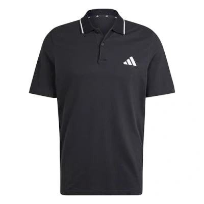 Abbildung von adidas Herren Essentials SMALL Logo Pique Polo Shirt, Black/White, M