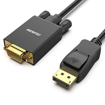 Abbildung von BENFEI DisplayPort auf VGA Kabel 1,8M, Unidirektional DP Computer to Monitor 1080P Stecker zu Vergoldetes Kabel, kompatibel mit Lenovo Dell HP ASUS und anderen Marken