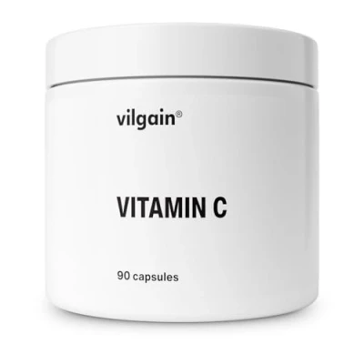 Abbildung von Vilgain Vitamin C 500 mg Antioxidans Immunsystem stärken Kollagenbildung Müdigkeit reduzieren Gesundheit Nahrungsergänzung Tägliche Unterstützung Natürliche, 90 Vegane Kapseln
