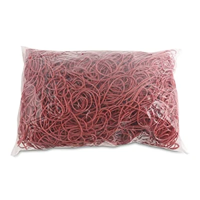 Abbildung von OFFICE PRODUCTS Gummibander Durchmesser: 80mm Farbe: Rot/Gewicht: 1000g 1 kg/Haushaltsgummi Gummiringe Gummi/Kautschuk 60% / Gummis für Zuhause Büro Schule