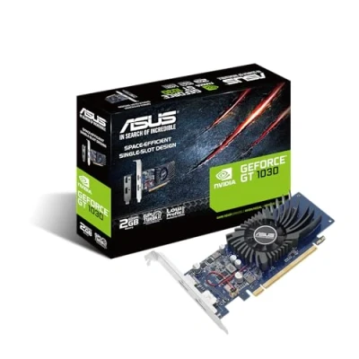Abbildung von ASUS Nvidia GT1030 2GB BRK Low Profile Gaming Grafikkarte (GDDR5 Speicher, PCIe 3.0, ,DVI, HDMI, Passiv, 2G BRK)