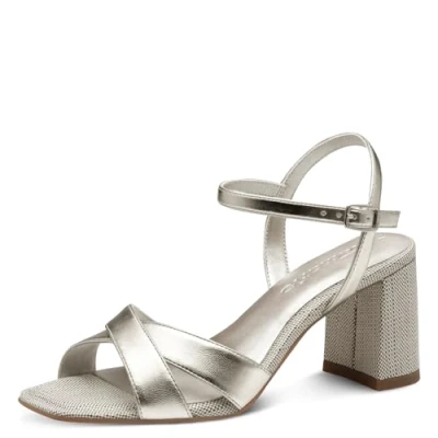 Abbildung von Tamaris Sandalette Damen Vegan Elegant metallic,EU 39