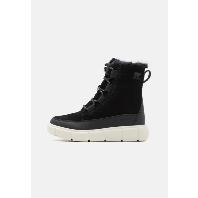 Abbildung von Sorel Youth Explorer III LACE WP Unisex Snowboot/Winterstiefel für Kinder, Größe: 36, Black/sea salt Schuhe