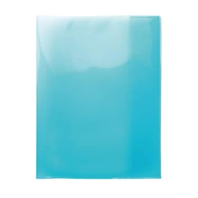 Abbildung von HERMA 19627 Heftumschläge Quart Transparent Türkis, 10 Stück, Hefthüllen aus strapazierfähiger, abwischbarer &amp; extra dicker Polypropylen Folie, durchsichtige Heftschoner Set für Schulhefte, farbig