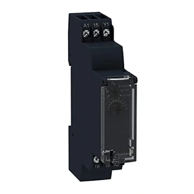 Abbildung von Schneider Electric Harmony, 0,1 s 100 h, Zeitrelais ansprechverzögert, Relais 1 W, 24 VDC/24 240VAC, RE17RAMU