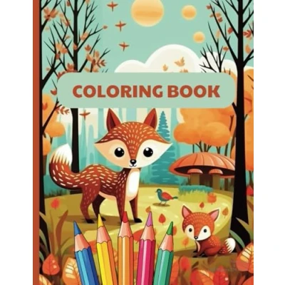 Abbildung von Autumn Coloring Book for Kids: with cute forest Animals
