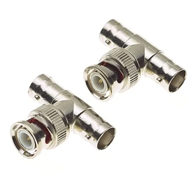 Abbildung von Keple BNC T Adapter 1 Stecker auf 2 Buchsen Koaxialkabelverlängerung, Stück 3 Wege Splitter, für Überwachungskamera, Koaxialkabel, HF Antenne 2X