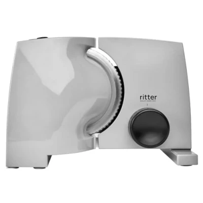 Abbildung von ritter nova 1 Duo Plus Elektrischer Allesschneider &amp; Schneidemaschine aus Metall mit ECO Motor, Made in Germany, Grau