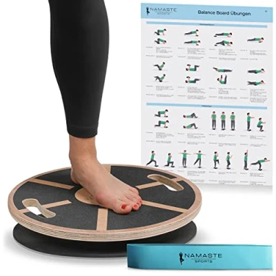 Abbildung von NAMASTE Sports® Balance Board Rutschfester Gleichgewichtstrainer zur Verbesserung der I Wackelbrett für Ganzkörpertraining Erwachsene, Jugendliche &amp; Kinder