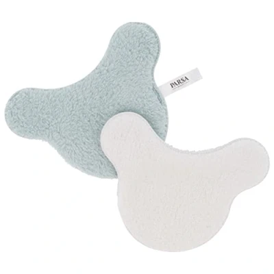 Abbildung von PARSA Beauty Nature Kids Mikrofaser Pads in Koala Form aus recycelter OEKO TEX® (2 Stück Blau) Microfaser Gesichtsreinigung Pad für Kinder zur sanften Reinigung nur mit Wasser