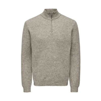 Abbildung von Only &amp; Sons Regular FIT Strickpullover, Herren, Größe: Medium, Grau