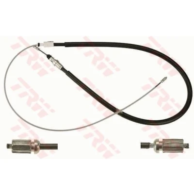 Abbildung von TRW GCH2540 Handbremsseil 1610, 800 Scheibenbremse PEUGEOT: 1007 Hatchback