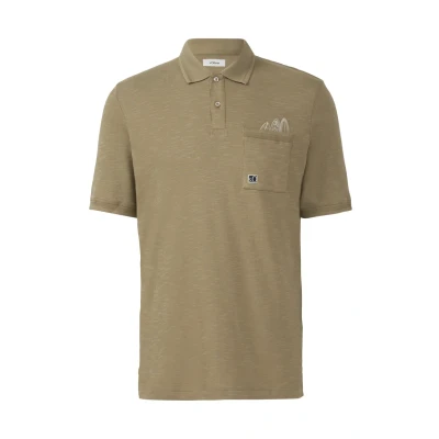 Abbildung von s.Oliver Stickerei Poloshirt, Herren, Größe: 3XL, Olivgrün
