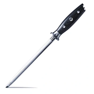 Abbildung von SHAN ZU Wetzstahl für Messer 33.5CM Schleifstab Messerschärfer messerschleifer Profi Stahl Ergonomischer Griff mit Fingerschutz