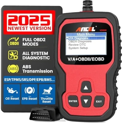 Abbildung von ANCEL VD500Pro OBD2 Diagnosegerät Auto, Kabelgebunden, Fehlercode Auslesegerät für VW/Audi/Skoda/Seat Fahrzeuge Diagnose, Motorkontrollleuchte Scaner mit EPB Öl TPS Reset in Deutsch