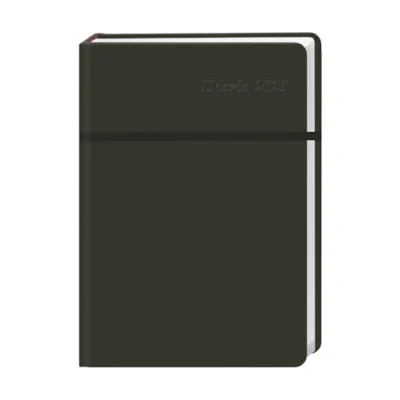 Abbildung von Diario Wochen Kalenderbuch A6, schwarz 2025: Schwarzer Terminkalender 2025. Buch Kalender mit Lesebändchen und Gummiband. Taschenkalender zum Planen von Terminen. (Kalenderbücher Heye)