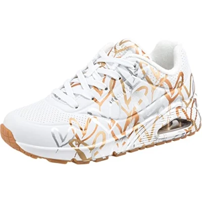 Abbildung von Skechers Damen UNO METALLIC Love Sneakers, White, 38.5 EU