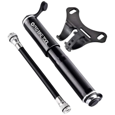 Abbildung von Pro Bike Tool Mini Fahrradpumpe für Presta und Schraderventile, Hochdruck PSI, zuverlässig, kompakt leicht, hervorragende Qualität Leistung, Fahrrad Reifenpumpe Rennräder, Mountainbikes BMX Fahrräder